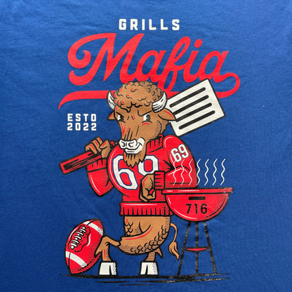 NEW! Grills Mafia Blue Spatula T-Shirt
