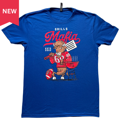 NEW! Grills Mafia Blue Spatula T-Shirt