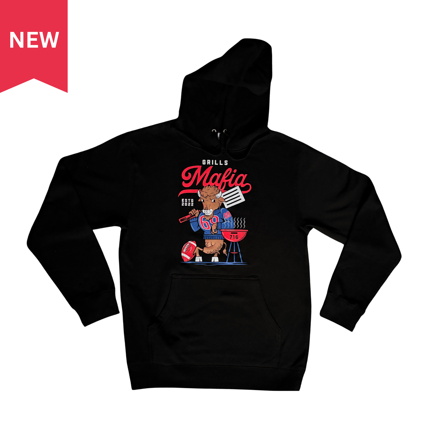 Grills Mafia Buffalo Grilling Black Hoodie